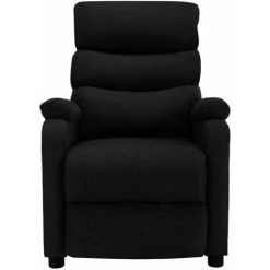 HAPPYSHOPPING Fauteuil Inclinable Electrique De Massage Noir Tissu -Pas Cher Fauteuil Magasin 40251824 2
