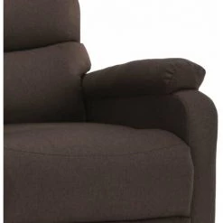 HAPPYSHOPPING Fauteuil Inclinable Electrique De Massage Marron Tissu -Pas Cher Fauteuil Magasin 40251827 3