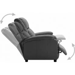 HAPPYSHOPPING Fauteuil Inclinable Electrique Anthracite Similicuir 9 HAPPYSHOPPING Fauteuil Inclinable Electrique Anthracite Similicuir -Pas Cher Fauteuil Magasin 40251856 3