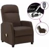 HAPPYSHOPPING Fauteuil Inclinable Electrique De Massage Marron Similicuir -Pas Cher Fauteuil Magasin 40252048 1