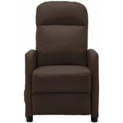 HAPPYSHOPPING Fauteuil Inclinable Electrique De Massage Marron Similicuir -Pas Cher Fauteuil Magasin 40252048 2
