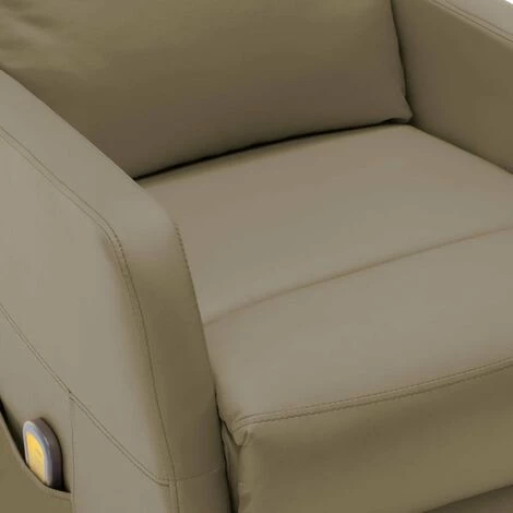 HAPPYSHOPPING Fauteuil Inclinable Electrique De Massage Cappuccino Similicuir 7 HAPPYSHOPPING Fauteuil Inclinable Electrique De Massage Cappuccino Similicuir – Image 5