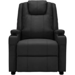 HAPPYSHOPPING Fauteuil Inclinable Electrique Noir Similicuir 8 HAPPYSHOPPING Fauteuil Inclinable Electrique Noir Similicuir -Pas Cher Fauteuil Magasin 40252062 2