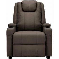 HAPPYSHOPPING Fauteuil Inclinable Electrique Marron Similicuir 8 HAPPYSHOPPING Fauteuil Inclinable Electrique Marron Similicuir -Pas Cher Fauteuil Magasin 40252065 2