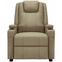 HAPPYSHOPPING Fauteuil De Massage Inclinable Electrique Cappuccino Similicuir -Pas Cher Fauteuil Magasin 40252074 2