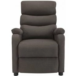 HAPPYSHOPPING Fauteuil Inclinable De Massage Taupe Tissu -Pas Cher Fauteuil Magasin 40271793 4