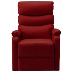 HAPPYSHOPPING Fauteuil Inclinable De Massage Rouge Bordeaux Similicuir 10 HAPPYSHOPPING Fauteuil Inclinable De Massage Rouge Bordeaux Similicuir -Pas Cher Fauteuil Magasin 40271908 4