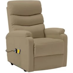 HAPPYSHOPPING Fauteuil Inclinable De Massage Cappuccino Similicuir 9 HAPPYSHOPPING Fauteuil Inclinable De Massage Cappuccino Similicuir -Pas Cher Fauteuil Magasin 40271914 3