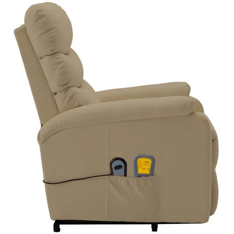 HAPPYSHOPPING Fauteuil Inclinable De Massage Cappuccino Similicuir 7 HAPPYSHOPPING Fauteuil Inclinable De Massage Cappuccino Similicuir – Image 5