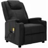 HAPPYSHOPPING Fauteuil De Massage Inclinable Noir Similicuir 2 HAPPYSHOPPING Fauteuil De Massage Inclinable Noir Similicuir -Pas Cher Fauteuil Magasin 40271961 1