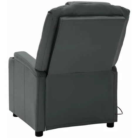 HAPPYSHOPPING Fauteuil De Massage Inclinable Anthracite Similicuir 7 HAPPYSHOPPING Fauteuil De Massage Inclinable Anthracite Similicuir – Image 5