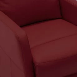 HAPPYSHOPPING Fauteuil Inclinable Rouge Bordeaux Similicuir -Pas Cher Fauteuil Magasin 40272031 5