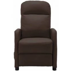 HAPPYSHOPPING Fauteuil De Massage Inclinable Marron Similicuir 10 HAPPYSHOPPING Fauteuil De Massage Inclinable Marron Similicuir -Pas Cher Fauteuil Magasin 40272055 4