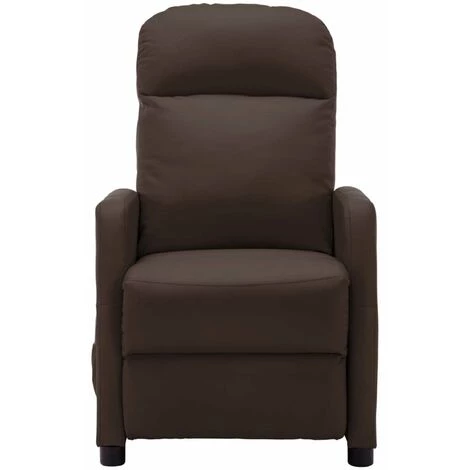 HAPPYSHOPPING Fauteuil De Massage Inclinable Marron Similicuir 6 HAPPYSHOPPING Fauteuil De Massage Inclinable Marron Similicuir – Image 4