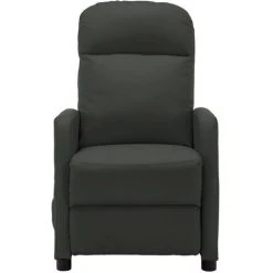 HAPPYSHOPPING Fauteuil De Massage Inclinable Anthracite Similicuir -Pas Cher Fauteuil Magasin 40272060 2