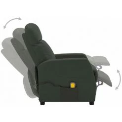 HAPPYSHOPPING Fauteuil De Massage Inclinable Anthracite Similicuir -Pas Cher Fauteuil Magasin 40272060 3