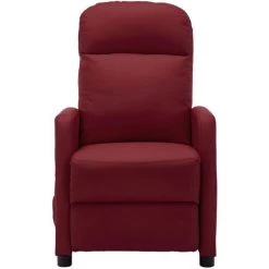 HAPPYSHOPPING Fauteuil De Massage Inclinable Rouge Bordeaux Similicuir -Pas Cher Fauteuil Magasin 40272066 2