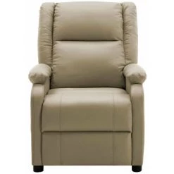 HAPPYSHOPPING Fauteuil Inclinable Cappuccino Similicuir 10 HAPPYSHOPPING Fauteuil Inclinable Cappuccino Similicuir -Pas Cher Fauteuil Magasin 40273190 4