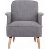 RED DECO Fauteuil Scandi LIZZO Gris Bois Naturel 72x76x77 - Gris