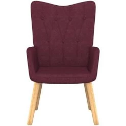 Chaise De Relaxation Et Tabouret 62x68,5x96 Cm Tissu Violet VidaXL -Pas Cher Fauteuil Magasin 40452663 3
