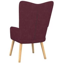 Chaise De Relaxation Et Tabouret 62x68,5x96 Cm Tissu Violet VidaXL -Pas Cher Fauteuil Magasin 40452663 5