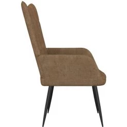 Chaise De Relaxation Et Tabouret 62x68,5x96 Cm Tissu Taupe VidaXL -Pas Cher Fauteuil Magasin 40452716 3
