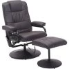 HOMCOM Fauteuil De Massage Et Relaxation électrique Pivotant Inclinable Avec Repose-pied Revêtement Synthétique Chocolat - Marron