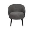 DUTCHBONE Fauteuil 66x73,5x77 Cm En Tissu Anthracite Et Pieds Noirs - WALDO