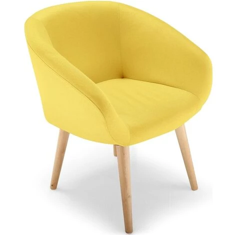 LES TENDANCES Fauteuil Scandinave Jaune Fanica 3 LES TENDANCES Fauteuil Scandinave Jaune Fanica
