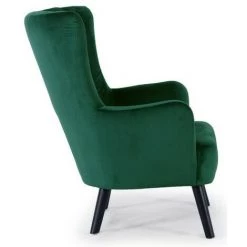 LES TENDANCES Fauteuil Chic Velours Vert Kamps -Pas Cher Fauteuil Magasin 40648204 3