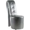 LES TENDANCES Fauteuil Design Chaussure à Talon Simili Cuir Gris Zapat 1 LES TENDANCES Fauteuil Design Chaussure à Talon Simili Cuir Gris Zapat -Pas Cher Fauteuil Magasin 40697227 1