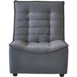LES TENDANCES Fauteuil Tissu Anthracite Florisma