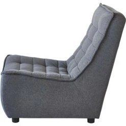 LES TENDANCES Fauteuil Tissu Anthracite Florisma -Pas Cher Fauteuil Magasin 40714043 3