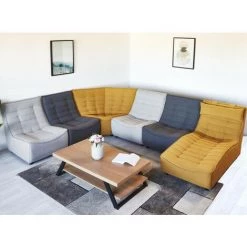 LES TENDANCES Fauteuil Tissu Anthracite Florisma -Pas Cher Fauteuil Magasin 40714043 5