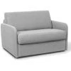 LES TENDANCES Fauteuil Convertible Rapido En Tissu Gris Clair - Matelas 100x190 Cm Ibiza