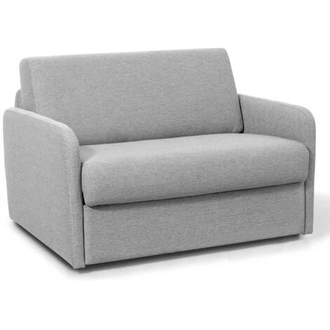 LES TENDANCES Fauteuil Convertible Rapido En Tissu Gris Clair - Matelas 100x190 Cm Ibiza 3 LES TENDANCES Fauteuil Convertible Rapido En Tissu Gris Clair - Matelas 100x190 Cm Ibiza