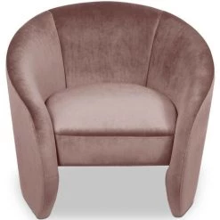 LES TENDANCES Fauteuil Design Arrondi Velours Rose Diamant 8 LES TENDANCES Fauteuil Design Arrondi Velours Rose Diamant -Pas Cher Fauteuil Magasin 40718730 2