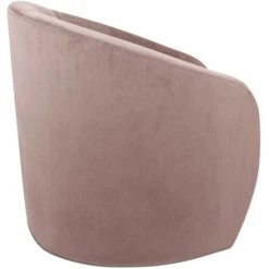 LES TENDANCES Fauteuil Design Arrondi Velours Rose Diamant 9 LES TENDANCES Fauteuil Design Arrondi Velours Rose Diamant -Pas Cher Fauteuil Magasin 40718730 3