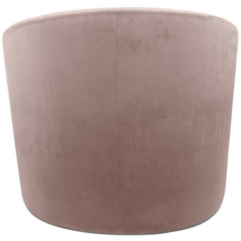 LES TENDANCES Fauteuil Design Arrondi Velours Rose Diamant 6 LES TENDANCES Fauteuil Design Arrondi Velours Rose Diamant – Image 4