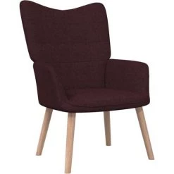 Chaise De Relaxation Et Tabouret 62x68,5x96 Cm Tissu Violet VidaXL