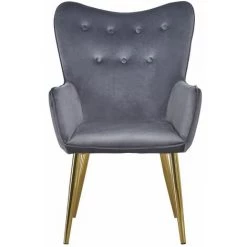 Paris Prix - Fauteuil Scandinave Velours "dolna" 100cm Argent 7 Paris Prix - Fauteuil Scandinave Velours "dolna" 100cm Argent -Pas Cher Fauteuil Magasin 40768889 2