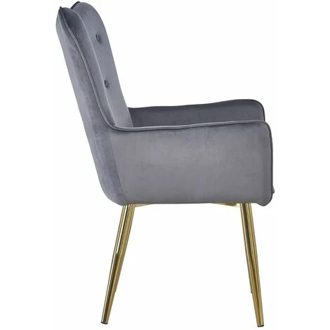 Paris Prix - Fauteuil Scandinave Velours "dolna" 100cm Argent 5 Paris Prix - Fauteuil Scandinave Velours "dolna" 100cm Argent – Image 3