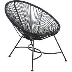 AUBRY GASPARD Fauteuil En Polyrésine Noir