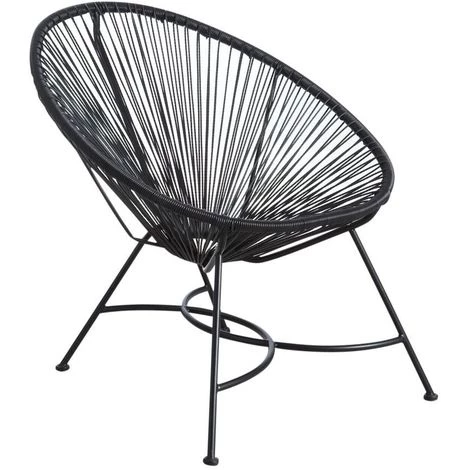 AUBRY GASPARD Fauteuil En Polyrésine Noir 3 AUBRY GASPARD Fauteuil En Polyrésine Noir