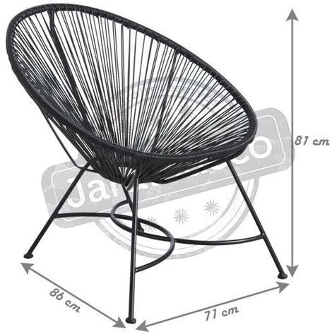 AUBRY GASPARD Fauteuil En Polyrésine Noir 4 AUBRY GASPARD Fauteuil En Polyrésine Noir – Image 2