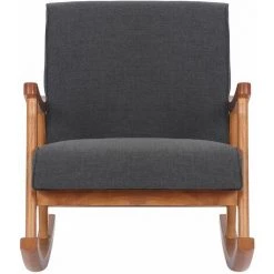 DéCOSHOP26 Fauteuil à Bascule Style Rocking Chair En Tissu Gris Foncé Et Pied En Bois - Gris 7 DéCOSHOP26 Fauteuil à Bascule Style Rocking Chair En Tissu Gris Foncé Et Pied En Bois - Gris -Pas Cher Fauteuil Magasin 40976539 2