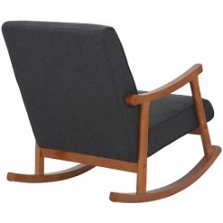 DéCOSHOP26 Fauteuil à Bascule Style Rocking Chair En Tissu Gris Foncé Et Pied En Bois - Gris 9 DéCOSHOP26 Fauteuil à Bascule Style Rocking Chair En Tissu Gris Foncé Et Pied En Bois - Gris -Pas Cher Fauteuil Magasin 40976539 4