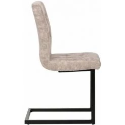 DéCOSHOP26 Chaise De Salle à Manger Bureau En Tissu Crème Avec Pied Luge Métal Noir - Noir 9 DéCOSHOP26 Chaise De Salle à Manger Bureau En Tissu Crème Avec Pied Luge Métal Noir - Noir -Pas Cher Fauteuil Magasin 40976542 4