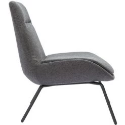 MILIBOO Fauteuil Design En Tissu Effet Velours Texturé Gris Foncé GILLY - Gris Foncé Velours -Pas Cher Fauteuil Magasin 41000762 3