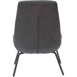 MILIBOO Fauteuil Design En Tissu Effet Velours Texturé Gris Foncé GILLY - Gris Foncé Velours -Pas Cher Fauteuil Magasin 41000762 4